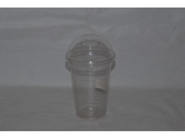 Стакан ШЕЙКЕР  300 мл. Прозрачный + крышка шейкер